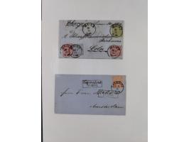 REICHSPOST-VORLÄUFER, ausstellungsmäßig aufgezogene Spezialsammlung von rund 120 Belegen und einigen losen Marken, Einheiten 