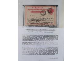1905/15, kleine Partie zum Thema Dampfer Blücher mit &nbsp;vier Postkarten/Brief mit Seepoststempeln, eine Schiffspostkarte u