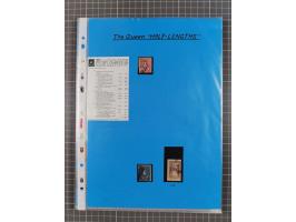 1854/1900, Collection on 16 self made album leaves, mostly used with good cancellations, starting 2 sh. dull blueish-green 18