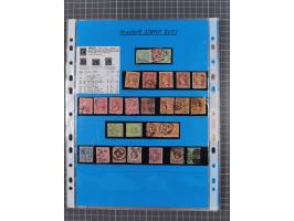 1854/1900, Collection on 16 self made album leaves, mostly used with good cancellations, starting 2 sh. dull blueish-green 18