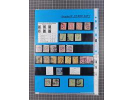 1854/1900, Collection on 16 self made album leaves, mostly used with good cancellations, starting 2 sh. dull blueish-green 18