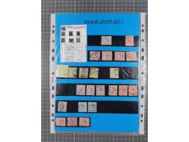 1854/1900, Collection on 16 self made album leaves, mostly used with good cancellations, starting 2 sh. dull blueish-green 18