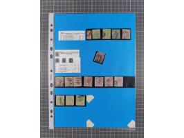 1854/1900, Collection on 16 self made album leaves, mostly used with good cancellations, starting 2 sh. dull blueish-green 18