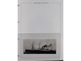 1889/91, Sammlung “DSP LINIE NEW YorK” mit Unterscheidungsbuchstaben &nbsp;“a” bis “l” mit 36 Briefen und GSK mit durchgehend