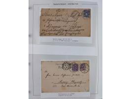 1889/91, Sammlung “DSP LINIE NEW YorK” mit Unterscheidungsbuchstaben &nbsp;“a” bis “l” mit 36 Briefen und GSK mit durchgehend