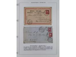 1889/91, Sammlung “DSP LINIE NEW YorK” mit Unterscheidungsbuchstaben &nbsp;“a” bis “l” mit 36 Briefen und GSK mit durchgehend