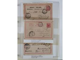 1889/91, Sammlung “DSP LINIE NEW YorK” mit Unterscheidungsbuchstaben &nbsp;“a” bis “l” mit 36 Briefen und GSK mit durchgehend