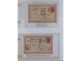 1889/91, Sammlung “DSP LINIE NEW YorK” mit Unterscheidungsbuchstaben &nbsp;“a” bis “l” mit 36 Briefen und GSK mit durchgehend