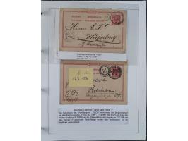 1889/91, Sammlung “DSP LINIE NEW YorK” mit Unterscheidungsbuchstaben &nbsp;“a” bis “l” mit 36 Briefen und GSK mit durchgehend