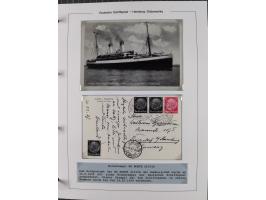 1923/39, Sammlung “DSP HAMBURG-SÜDAMERIKA” mit ca. 60 Briefen, Karten und GSK sowie 2 Menükarten und einige, meist ungebrauch