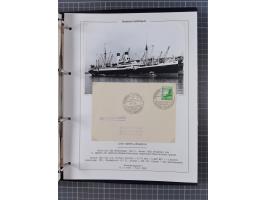 1923/39, Sammlung “DSP HAMBURG-SÜDAMERIKA” mit ca. 60 Briefen, Karten und GSK sowie 2 Menükarten und einige, meist ungebrauch