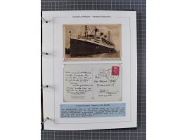 1923/39, Sammlung “DSP HAMBURG-SÜDAMERIKA” mit ca. 60 Briefen, Karten und GSK sowie 2 Menükarten und einige, meist ungebrauch