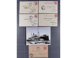 1891/1935, Sammlung “OST-ASIATISCHE HAUPTLINIE” bzw. “OST ASIATISCHE LINIE” mit über 90 Briefen, Karten und Ganzsachen. Dabei