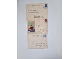 1928/34, kleine Sammlung “DASP BREMEN-NEW YORK” mit den Dampfern “Bremen”, “Columbus” und “Europa” &nbsp;mit 16 Briefen, Kart