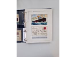 1928/34, kleine Sammlung “DASP BREMEN-NEW YORK” mit den Dampfern “Bremen”, “Columbus” und “Europa” &nbsp;mit 16 Briefen, Kart
