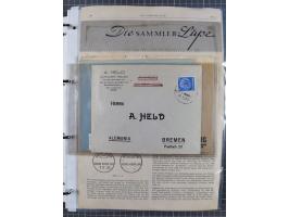 1913/39, interessante Sammlung “Kreisstempel mit Segment oben der Hamburg-Amerika-Linie” inkl. der Aptierungen mit 41 Briefen
