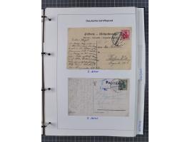 1913/39, interessante Sammlung “Kreisstempel mit Segment oben der Hamburg-Amerika-Linie” inkl. der Aptierungen mit 41 Briefen