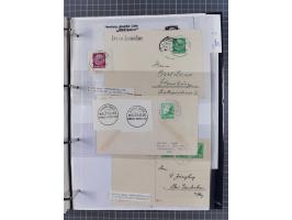 1913/39, interessante Sammlung “Kreisstempel mit Segment oben der Hamburg-Amerika-Linie” inkl. der Aptierungen mit 41 Briefen