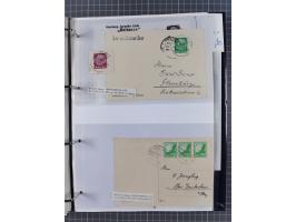 1913/39, interessante Sammlung “Kreisstempel mit Segment oben der Hamburg-Amerika-Linie” inkl. der Aptierungen mit 41 Briefen