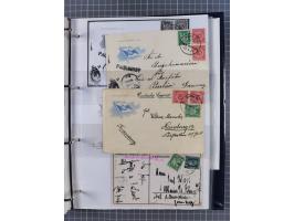 1913/39, interessante Sammlung “Kreisstempel mit Segment oben der Hamburg-Amerika-Linie” inkl. der Aptierungen mit 41 Briefen