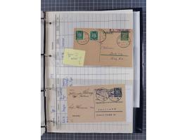 1913/39, interessante Sammlung “Kreisstempel mit Segment oben der Hamburg-Amerika-Linie” inkl. der Aptierungen mit 41 Briefen