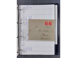 1913/39, interessante Sammlung “Kreisstempel mit Segment oben der Hamburg-Amerika-Linie” inkl. der Aptierungen mit 41 Briefen