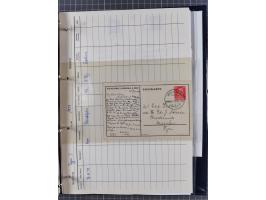 1913/39, interessante Sammlung “Kreisstempel mit Segment oben der Hamburg-Amerika-Linie” inkl. der Aptierungen mit 41 Briefen