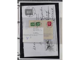 1913/39, interessante Sammlung “Kreisstempel mit Segment oben der Hamburg-Amerika-Linie” inkl. der Aptierungen mit 41 Briefen