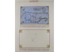 1853/1950, interessante Sammlung “Nordische Schiffspost” inkl. Transit- und Anlandungsstempeln mit fast 60 Briefen, Karten un