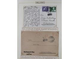 1853/1950, interessante Sammlung “Nordische Schiffspost” inkl. Transit- und Anlandungsstempeln mit fast 60 Briefen, Karten un