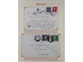 1853/1950, interessante Sammlung “Nordische Schiffspost” inkl. Transit- und Anlandungsstempeln mit fast 60 Briefen, Karten un