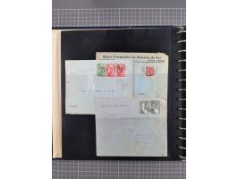 1872/1939, kleiner Bestand mit ca. 80 Briefen, Karten und GSK sowie vielen losen Marken und Briefstücken mit Schiffspoststemp