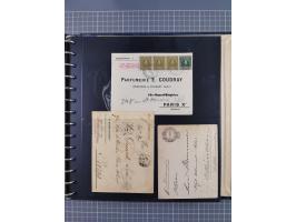 1872/1939, kleiner Bestand mit ca. 80 Briefen, Karten und GSK sowie vielen losen Marken und Briefstücken mit Schiffspoststemp