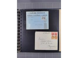 1872/1939, kleiner Bestand mit ca. 80 Briefen, Karten und GSK sowie vielen losen Marken und Briefstücken mit Schiffspoststemp