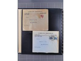 1872/1939, kleiner Bestand mit ca. 80 Briefen, Karten und GSK sowie vielen losen Marken und Briefstücken mit Schiffspoststemp