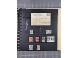 1872/1939, kleiner Bestand mit ca. 80 Briefen, Karten und GSK sowie vielen losen Marken und Briefstücken mit Schiffspoststemp