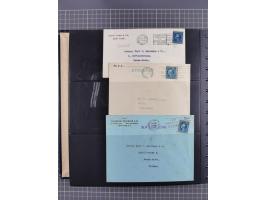 1872/1939, kleiner Bestand mit ca. 80 Briefen, Karten und GSK sowie vielen losen Marken und Briefstücken mit Schiffspoststemp