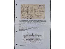 1900/41, ca. &nbsp;80 Briefe und Karten mit Schwerpunkt I. Weltkrieg, dabei u.a. frankierte Postkarte 1918 mit rotem Stempel 