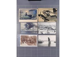 1900/41, ca. &nbsp;80 Briefe und Karten mit Schwerpunkt I. Weltkrieg, dabei u.a. frankierte Postkarte 1918 mit rotem Stempel 