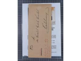 1900/41, ca. &nbsp;80 Briefe und Karten mit Schwerpunkt I. Weltkrieg, dabei u.a. frankierte Postkarte 1918 mit rotem Stempel 