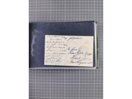 1900/41, ca. &nbsp;80 Briefe und Karten mit Schwerpunkt I. Weltkrieg, dabei u.a. frankierte Postkarte 1918 mit rotem Stempel 