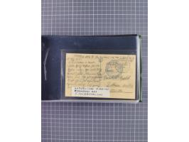 1900/41, ca. &nbsp;80 Briefe und Karten mit Schwerpunkt I. Weltkrieg, dabei u.a. frankierte Postkarte 1918 mit rotem Stempel 