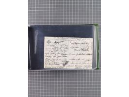 1900/41, ca. &nbsp;80 Briefe und Karten mit Schwerpunkt I. Weltkrieg, dabei u.a. frankierte Postkarte 1918 mit rotem Stempel 