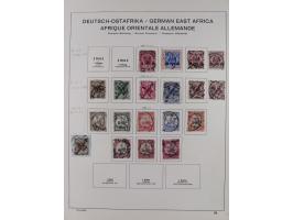 1890/14, Deutsch-Ostafrika bis Togo, meist gestempelte Teilsammlung ab Aufdruckausgaben, dabei G.R.I. Aufdruck Samoa Mi.1PFII