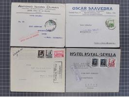 1880/1945, Propaganda &amp; Censor: 30 covers and cards, many different censors from Tenerife and Las Palmas, Viva Espana! ca