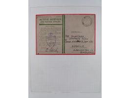 1918/62, Collection on 17 album leaves including British field post Natal South Africa, Palestine censorship reg. 1918 to Egy