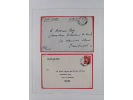 1918/62, Collection on 17 album leaves including British field post Natal South Africa, Palestine censorship reg. 1918 to Egy