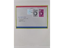 1936/90, 40 covers, postal stationerys and cards starting India 3 d. carmine overprinted Bahrain on cover with content from B