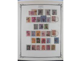 1917, OX-HEAD (PTT) Issues specialized collection on 24 selfmade album pages including a mainly used set, many high values 25