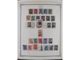 1917, OX-HEAD (PTT) Issues specialized collection on 24 selfmade album pages including a mainly used set, many high values 25